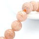 Dyed Natural Sunstone Round Beads Strands G-P088-10-8mm-1