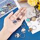 SUPERFINDINGS 18Pcs 9 Styles Tree of Life Keychain Natural Crystal Stone Handmade DIY Keychain Charm Pendant Gemstone Key Chain Charm for Handmade DIY Lucky Bag Charms Keyring KEYC-FH0001-15-3