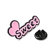 Heart with Word Sweet Enamel Pins JEWB-H016-02EB-04-3