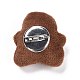 Gingerbread Man Cotton & Non-Woven & Velvet Fabric Brooch JEWB-A003-11-2