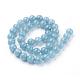 Brins de perles de quartz bleu naturel G-O047-07-8mm-5