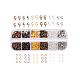 PandaHall 1 Box Jewelry Findings Kit with 840pcs Brass Open Jump Rings and 120pcs Lobster Claw Clasps 6 Colors for Jewelry Making KK-PH0014-01-1