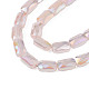 Electroplate Opaque Solid Color Glass Beads Strands EGLA-N002-25-B06-3