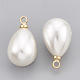 Colgantes de perlas de imitación de plástico abs X-KK-T035-63-2