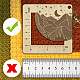 Wooden Square Frame Crochet Ruler DIY-WH0536-003-3