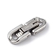 304 Stainless Steel Fold Over Clasps STAS-G307-11A-P-3