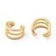 Triple-Layer Brass Open Cuff Earrings for Women EJEW-G297-33G-2