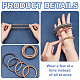 Benecreat Set di braccialetti elasticizzati con catena avvolgente in filo di acciaio da 8 pz BJEW-BC0001-21-4