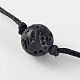 Модные вощеные браслеты из хлопкового шнура X-AJEW-AN00121-01-3