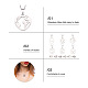 Kissitty 6 Sets 6 Style Valentine's Day Heart Jewelry Set SJEW-KS0001-01-3