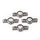 Tibetan Style Alloy Multi-strand Connector Cabochon Settings TIBE-Q043-07AS-FF-2