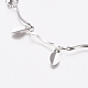 304 Stainless Steel Heart Charm Bracelets BJEW-G628-03P-2
