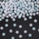 Superfindings 600 pcs 2 couleurs cabochons de flocon de neige en plastique ABS flatback flocons de neige de Noël imitation perle cabochons de flocon de neige pour bricolage artisanat scrapbooking décor fournitures de fabrication de bijoux KY-FH0001-27-1