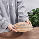 丸い陶器ツールセラミックプレート成形型  セラミックプロジェクト作業用の木製密度プレート印刷ブランクストリッピングマッドプレート  淡い茶色  200x15mm DIY-WH0056-07B-3