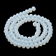 Brins de perles de verre de couleur unie imitation jade EGLA-A034-J8mm-MD06-4