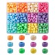 360 Stück 12 Farben undurchsichtige Kunststoffperlen KY-FS0001-14-1