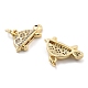 Подвески из латуни с прозрачным фианитом KK-U009-12D-G-2
