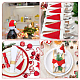 Набор столовых приборов из ткани для рождественской шапки сумки AJEW-WH0401-44-5