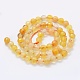 Faceted Natural Agate Beads Strands G-F561-6mm-D06-2