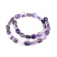 Natural Amethyst Flat Oval Bead Strands G-M206-20-2