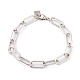 Brass Paperclip Chain Bracelets BJEW-H537-10AS-1