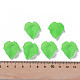 Frosted Transparent Acrylic Grape Leaf Pendants X-PAF002Y-7-5