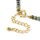 Collier de perles de jade et de tourmaline naturelles et de perles NJEW-G099-03G-4