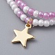 Bracelets extensibles pour enfants en perles de verre BJEW-JB04825-3