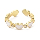 Corazón real 18k anillos de puño chapado en oro para niña regalo de mujer ZIRC-C021-05G-1