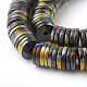 Electroplated Non-magnetic Synthetic Hematite Beads Strands G-P408-Q-6x1-3