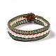 Natural Green Aventurine Beaded Cord Bracelets BJEW-K214-A08-1