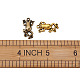 合金のチベット風チャーム  無鉛の  カエル  ミックスカラー  21x12x3mm  穴：1mm  1mmのラインストーンに適する  4色  30個/カラー  120個/箱 TIBE-TA0001-23-LF-9