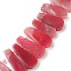 Teardrop Natural Dyed Agate Beads Strands G-L456-02G-3