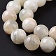 Natürlichen weißen Mondstein Perlen Stränge G-F674-08-10mm-01-5