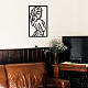 鉄の壁の芸術の装飾  フロントポーチ用  リビングルーム  キッチン  マットなスタイル  女の子  300x178x1mm HJEW-WH0067-216-6