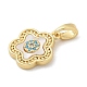 Подвески из латуни с микропаве из циркония KK-M303-01G-04-2