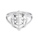 304 Stainless Steel Spider Web Adjustable Rings for Women RJEW-I097-07P-2