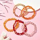 Sparkling Glass Round Beaded Stretch Bracelets for Women BJEW-JB09423-2