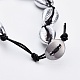 Bracelets de perles de coquille de cauris électroplaqués BJEW-JB04275-02-4