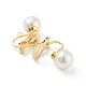 304 Stainless Steel Clip-on Earring Findings with Imitation Pearl Plastic Beaded STAS-H216-03B-G-2