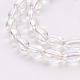 Placcare trasparente perle di vetro fili X-EGLA-T020-11-A02-3