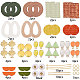 SUNNYCLUE DIY 8 Pairs Acrylic Rattan Woven Earring Making Starter Kit Include Wood Beads & Tree of Life Charms & Alloy Enamel Earring Studs Jewellery Making Accessory Supplies for Women Beginners DIY-SC0008-40-2
