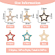 SUPERFINDINGS 50Pcs 5 Style Alloy Crystal Rhinestone Pendants FIND-FH0007-71-2