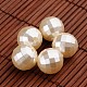 Faceted Round Acrylic Imitation Pearl Beads X-OACR-O002-2680-1