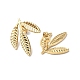 Ion Plating(IP) 304 Stainless Steel Leaf Stud Earrings for Women EJEW-F300-11G-2