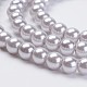 Hebras de perlas de vidrio teñidas ecológicas HY-A008-6mm-RB004-3