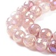 Round Natural Electroplated Strawberry Quartz Beads G-P447-B03-01-3