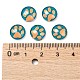 Patrón de huellas de pata de perro cúpula luminosa/cabujones de vidrio semicircular con parte posterior plana para proyectos de diy GGLA-L010-10mm-L07-5