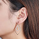 Boucles d'oreilles Shegrace 925 en argent sterling avec pendentif en forme de losange plissé en zircone AAA JE618B-2