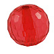 Red Color Faceted Round Transparent Acrylic Beads X-PL892Y-2-1